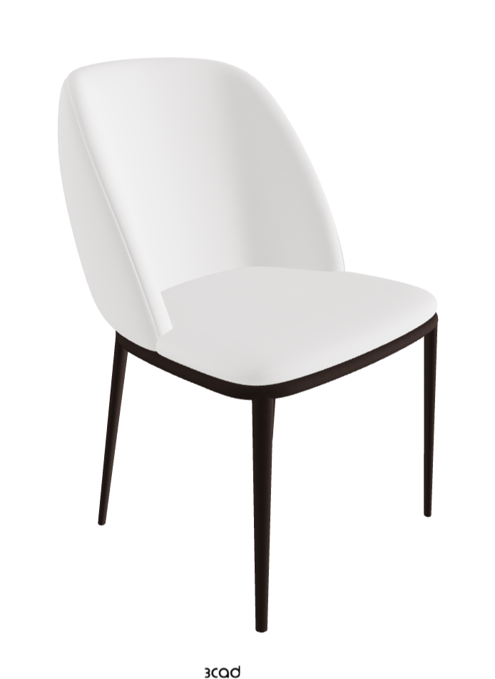 Mariel ML Dining Chair_Bronze Embossed_Synthetic Leather_Bianco