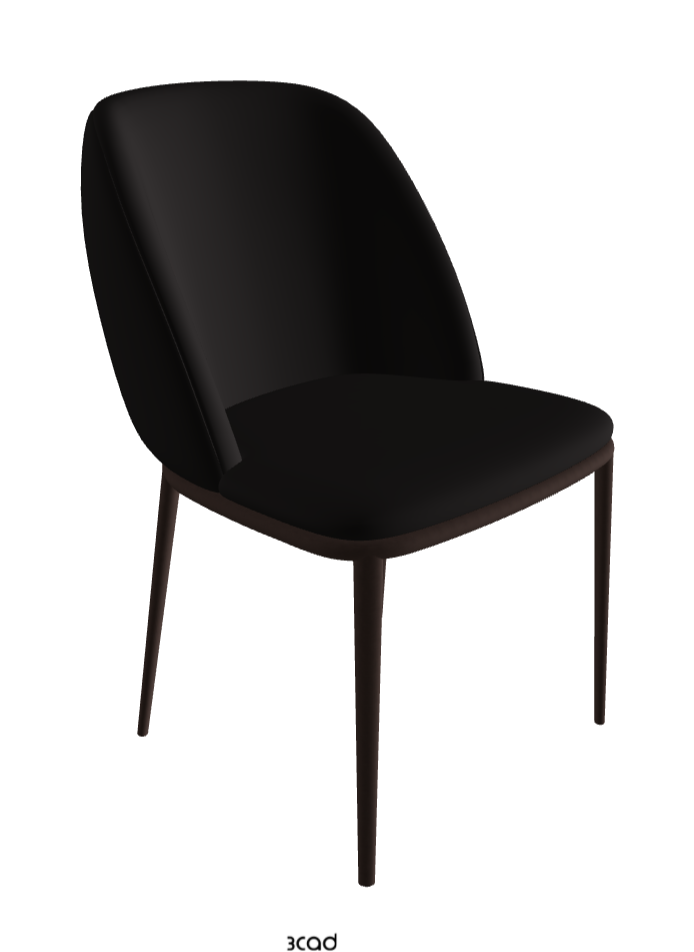 Mariel ML Dining Chair_Bronze Embossed_Synthetic Leather_Moka