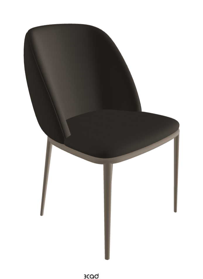 Mariel ML Dining Chair_Titanium Embossed_Synthetic Leather_Fossil