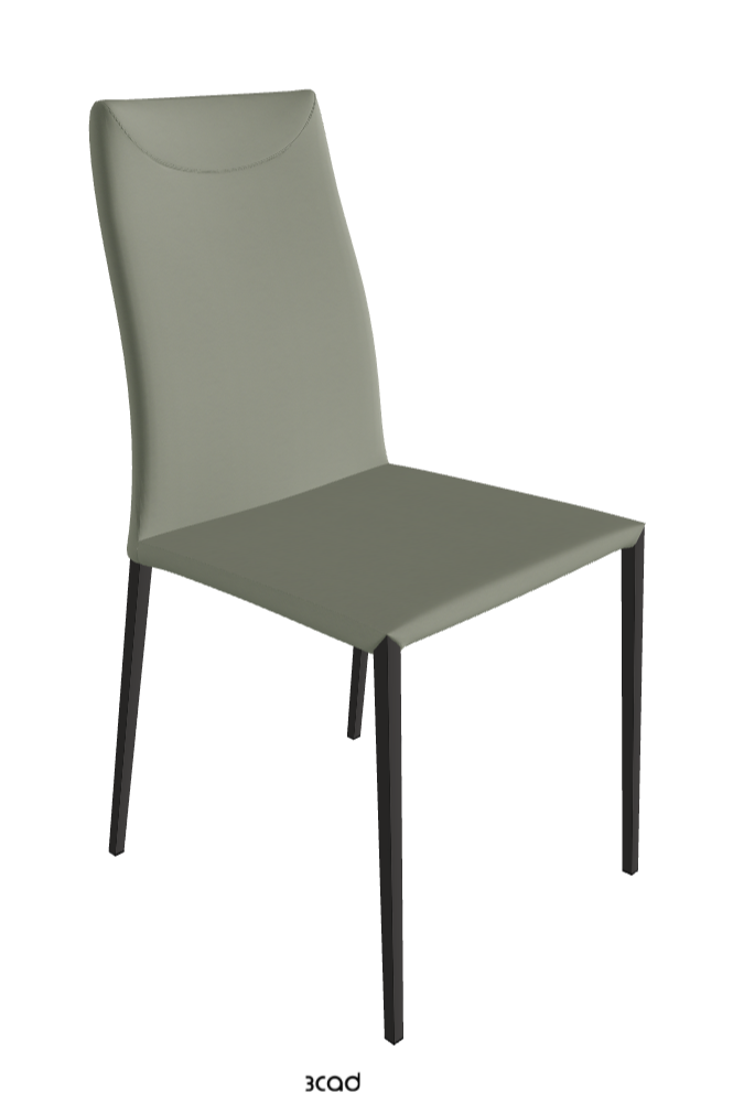 Maya Flex ML Dining Chair_Matt Graphite_Soft Leather_Cenere