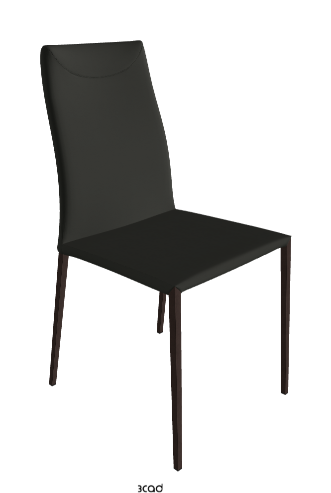 Maya Flex ML Dining Chair_Bronze Embossed_Soft Leather_Smoke