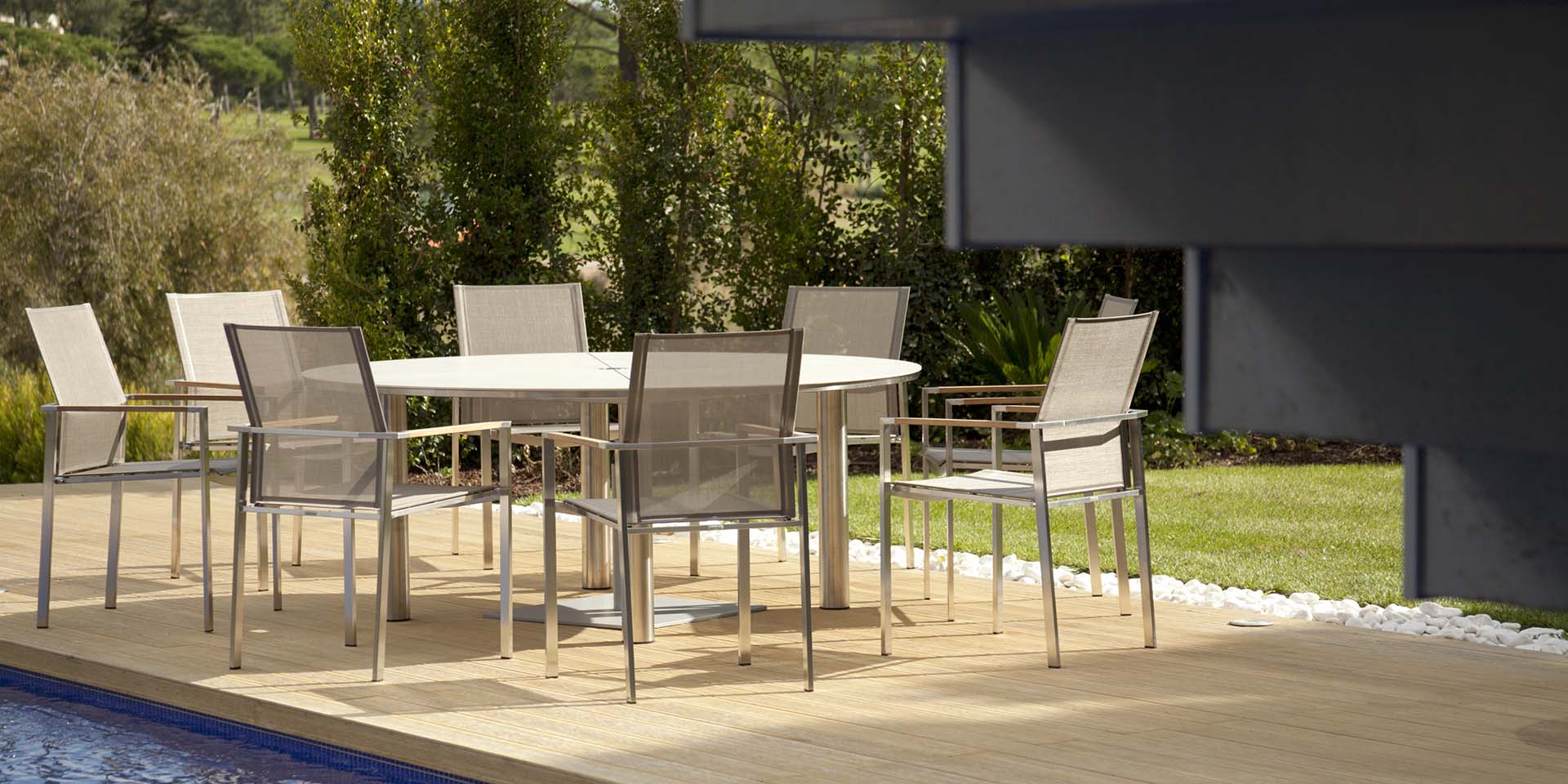 Barlow Tyrie Mercury Dining Serving Table