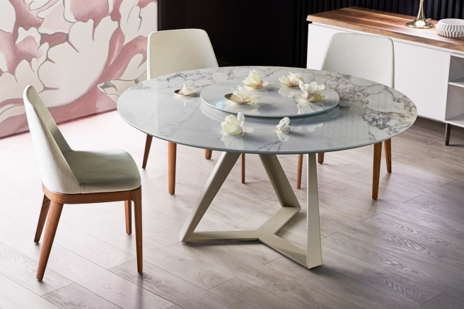 Bontempi Casa Millennium Round Fix Dining Table | 20.42,20.43