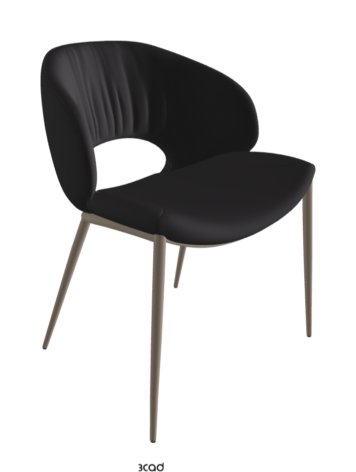 Miranda ML Dining Chair_Titanium Embossed_Glove Soft Leather_Hornet