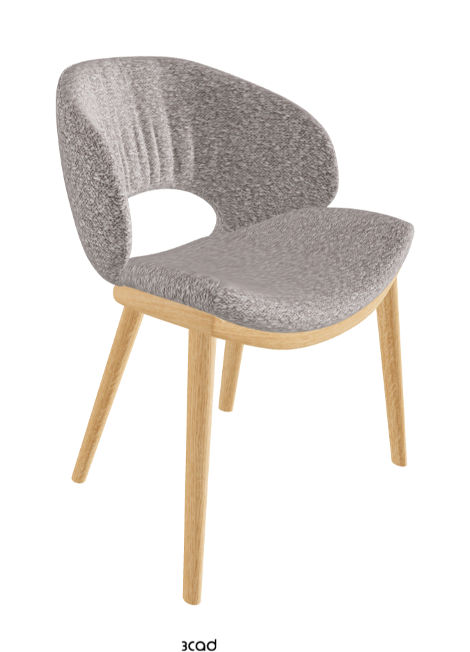Miranda Wood Dining Chair_Natural Ashwood_Fabric_B243