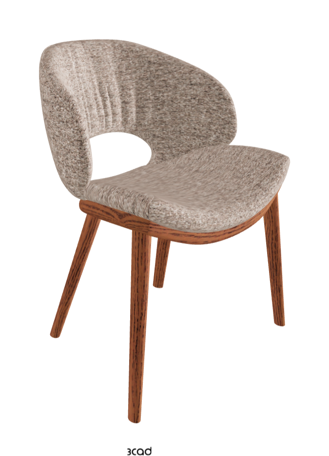 Miranda Wood Dining Chair_Canaletto Walnut Stained Ashwood_Fabric_B731