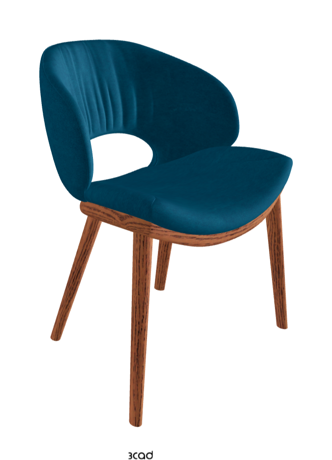 Miranda Wood Dining Chair_Canaletto Walnut Stained Ashwood_Fabric_B928