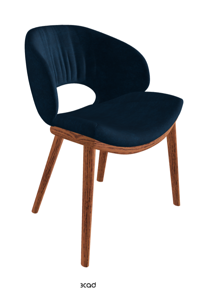 Miranda Wood Dining Chair_Canaletto Walnut Stained Ashwood_Fabric_B929