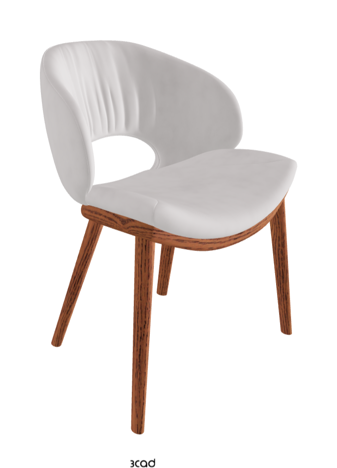 Miranda Wood Dining Chair_Canaletto Walnut Stained Ashwood_Micro Nubuk_White