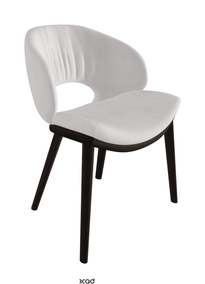 Miranda Wood Dining Chair_Burned Oak Stained Ashwood_Micro Nubuk_White
