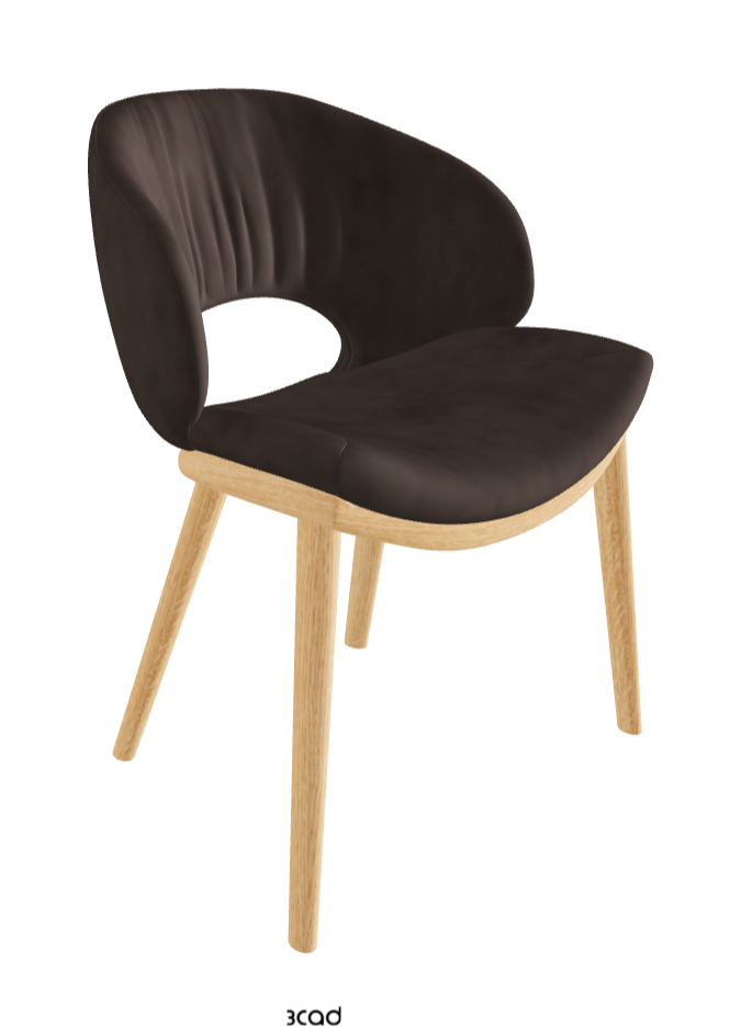 Miranda Wood Dining Chair_Natural Ashwood_Micro Nubuk_Marron