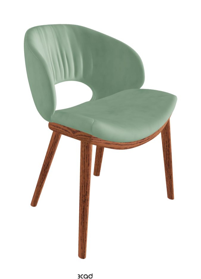 Miranda Wood Dining Chair_Canaletto Walnut Stained Ashwood_Micro Nubuk_Mint