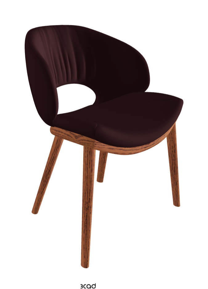 Miranda Wood Dining Chair_Canaletto Walnut Stained Ashwood_Soft Leather_Bordeaux