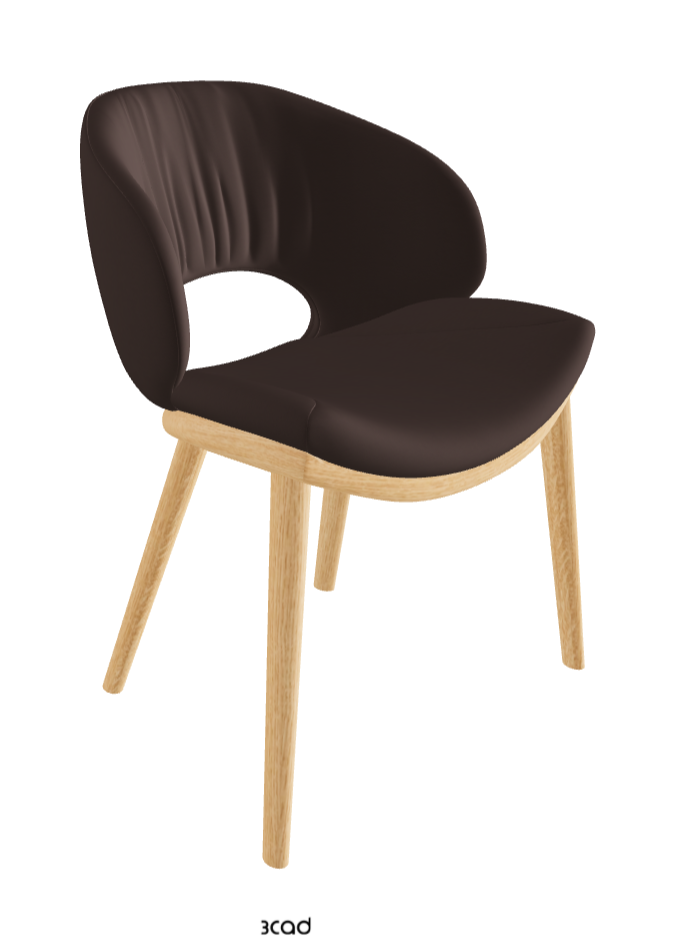 Miranda Wood Dining Chair_Natural Ashwood_Soft Leather_Marrone