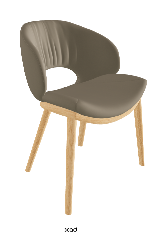 Miranda Wood Dining Chair_Natural Ashwood_Soft Leather_Tortora