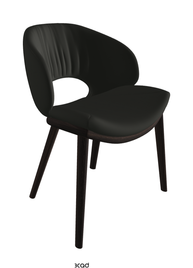 Miranda Wood Dining Chair_Burned Oak Stained Ashwood_Soft Leather_Smoke