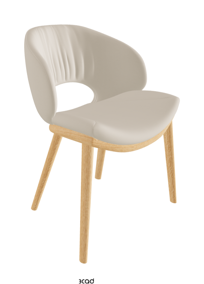 Miranda Wood Dining Chair_Natural Ashwood_Soft Leather_Cashmere