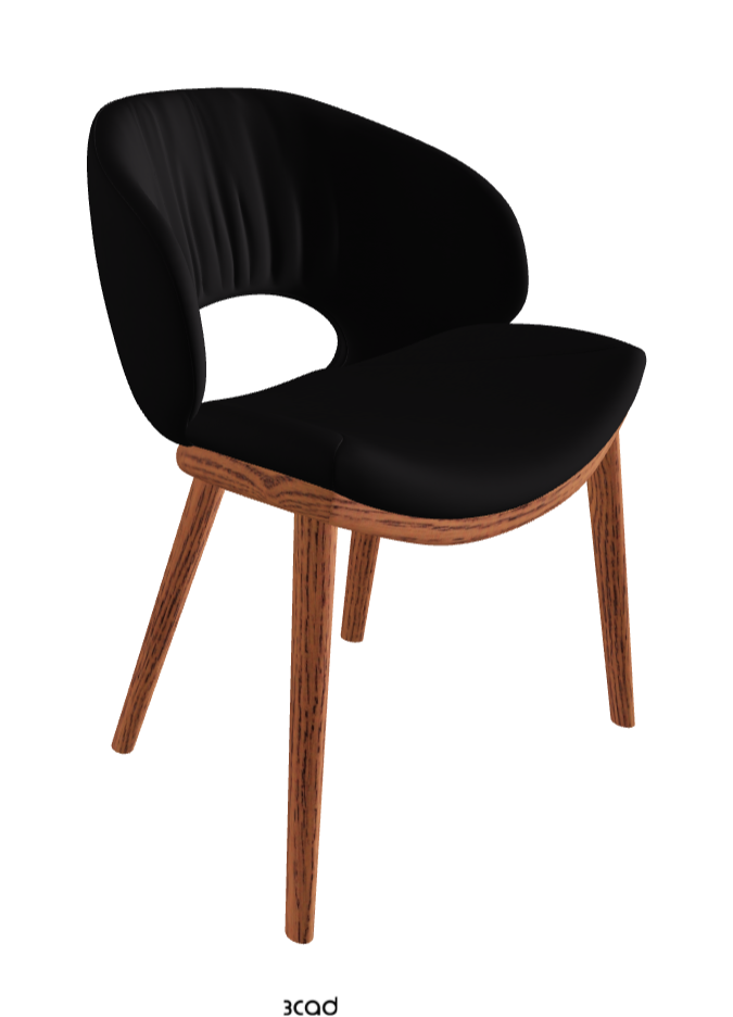 Miranda Wood Dining Chair_Canaletto Walnut Stained Ashwood_Soft Leather_Nero