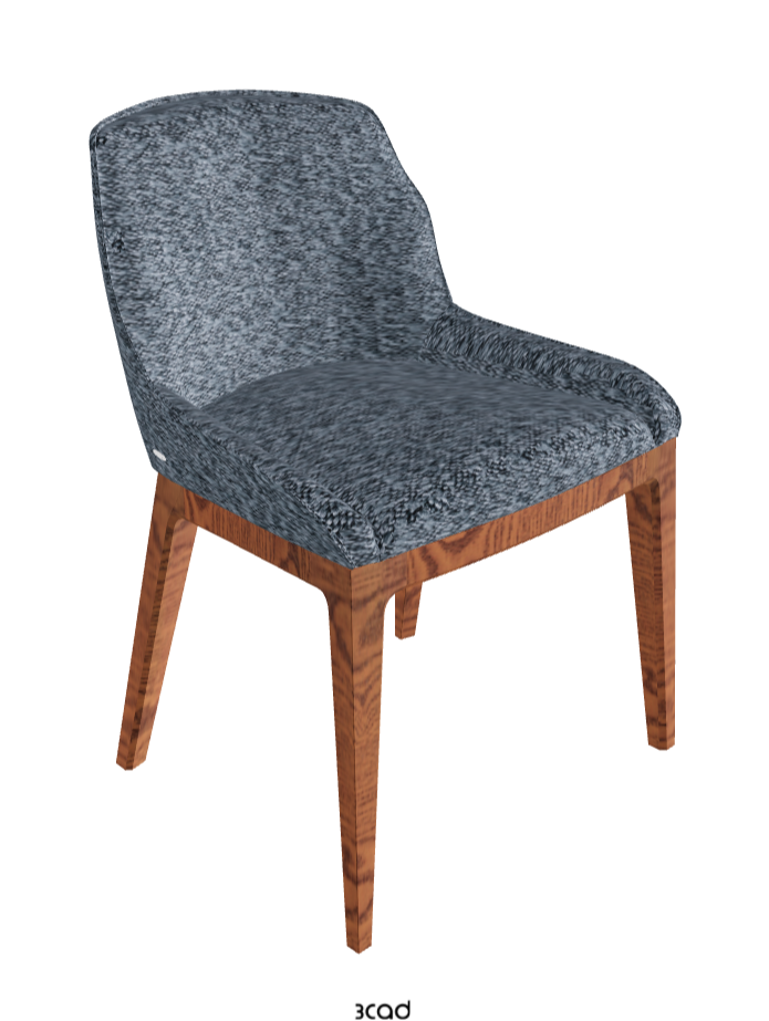 Musa Dining Chair_Canaletto Walnut Stained Ashwood_Fabric_B245