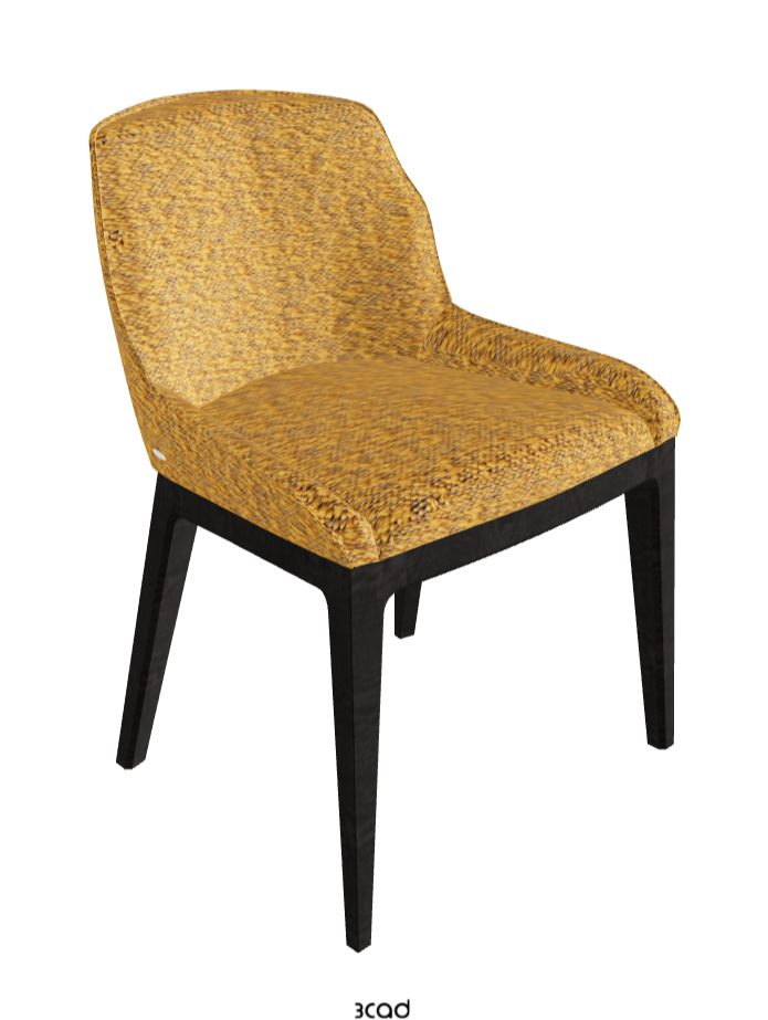 Musa Dining Chair_Open Pore Matt Black Ashwood_Fabric_B247