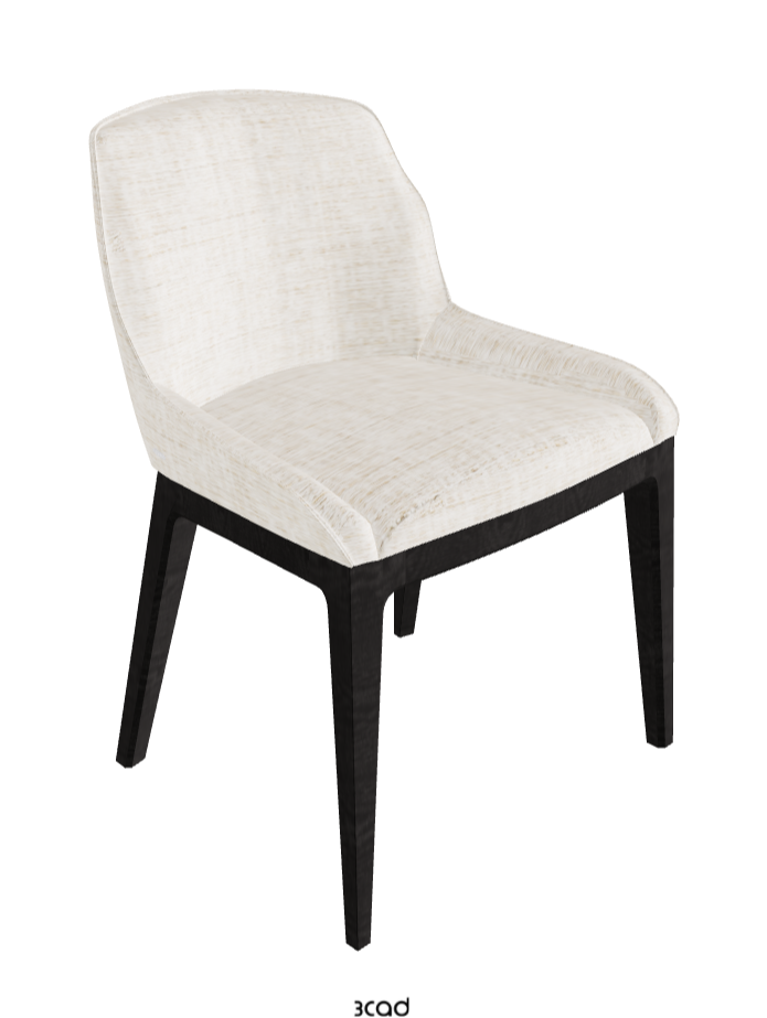 Musa Dining Chair_Open Pore Matt Black Ashwood_Fabric_B610