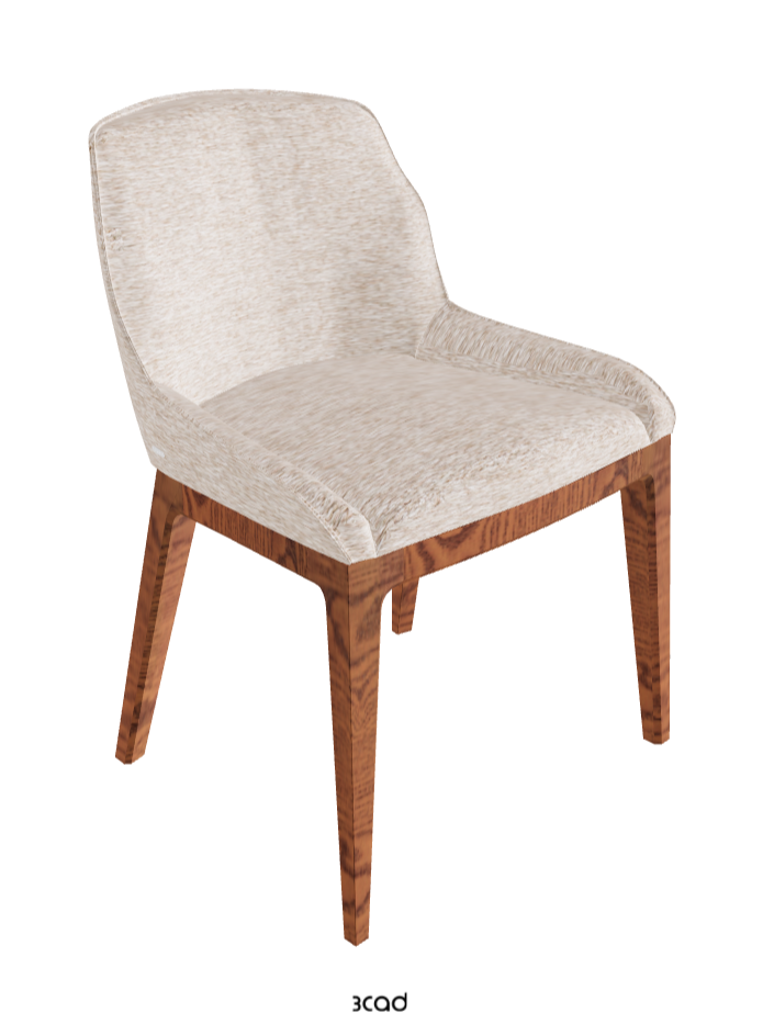 Musa Dining Chair_Canaletto Walnut Stained Ashwood_Fabric_B732