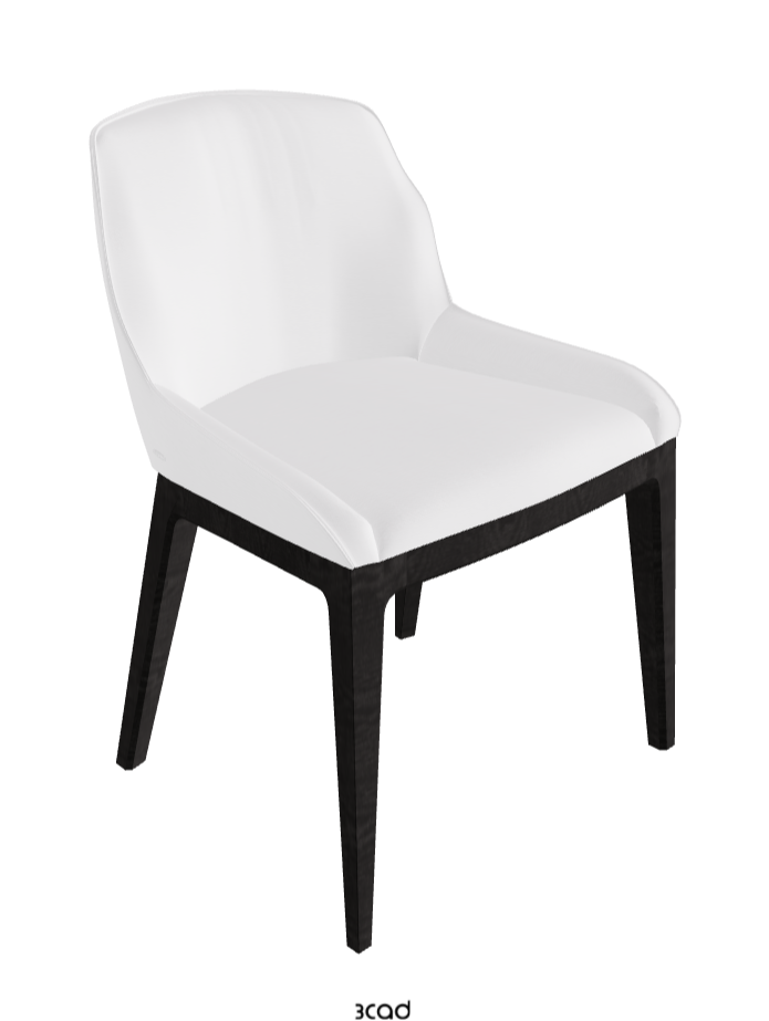 Musa Dining Chair_Open Pore Matt Black Ashwood_Fabric_B920