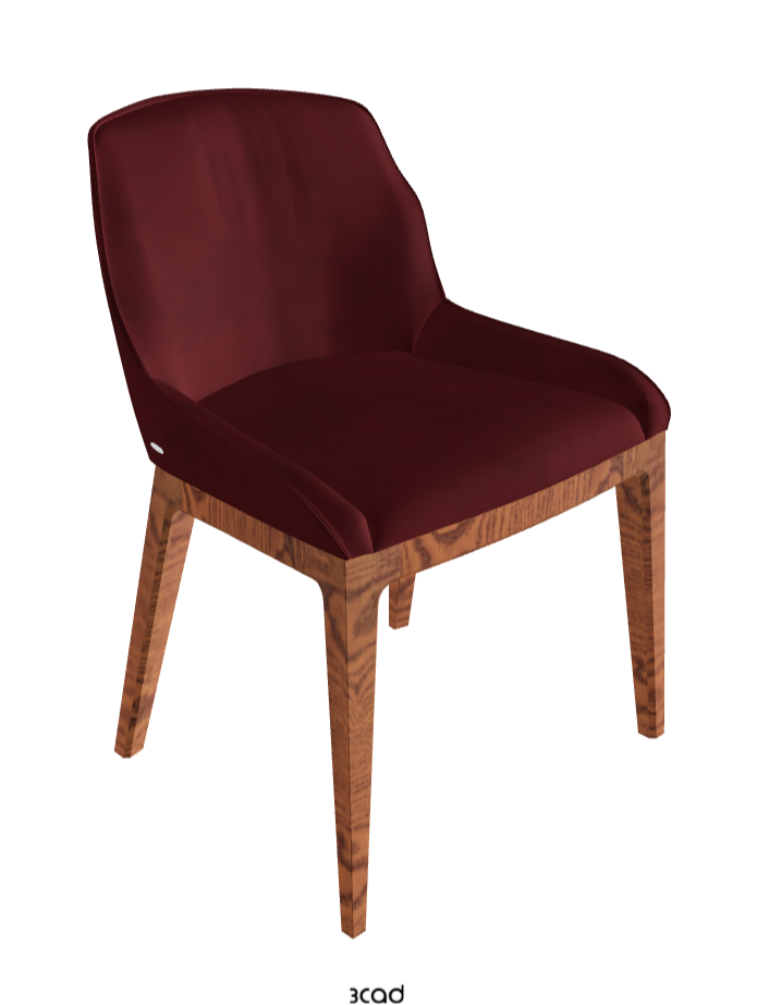 Musa Dining Chair_Canaletto Walnut Stained Ashwood_Micro Nubuk_Cardinal