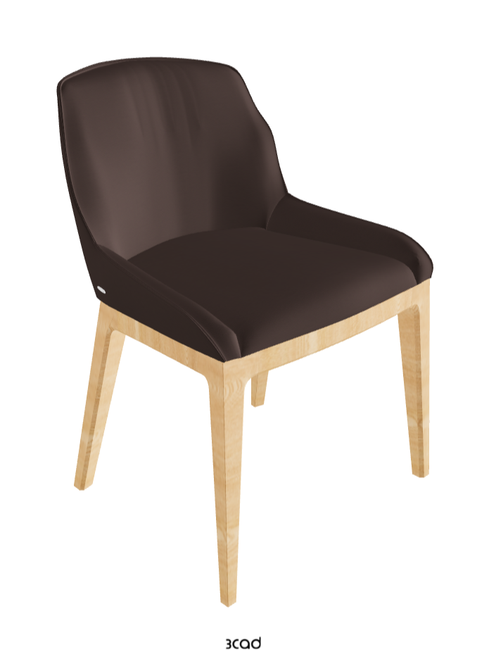 Musa Dining Chair_Natural Ashwood_Soft Leather_Marrone