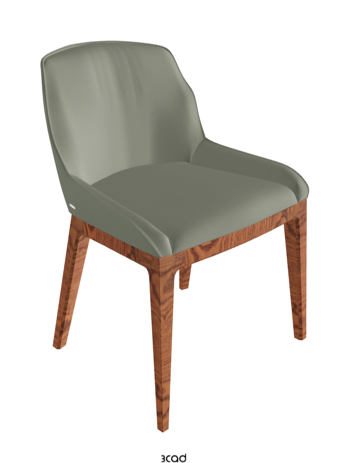 Musa Dining Chair_Canaletto Walnut Stained Ashwood_Soft Leather_Cenere