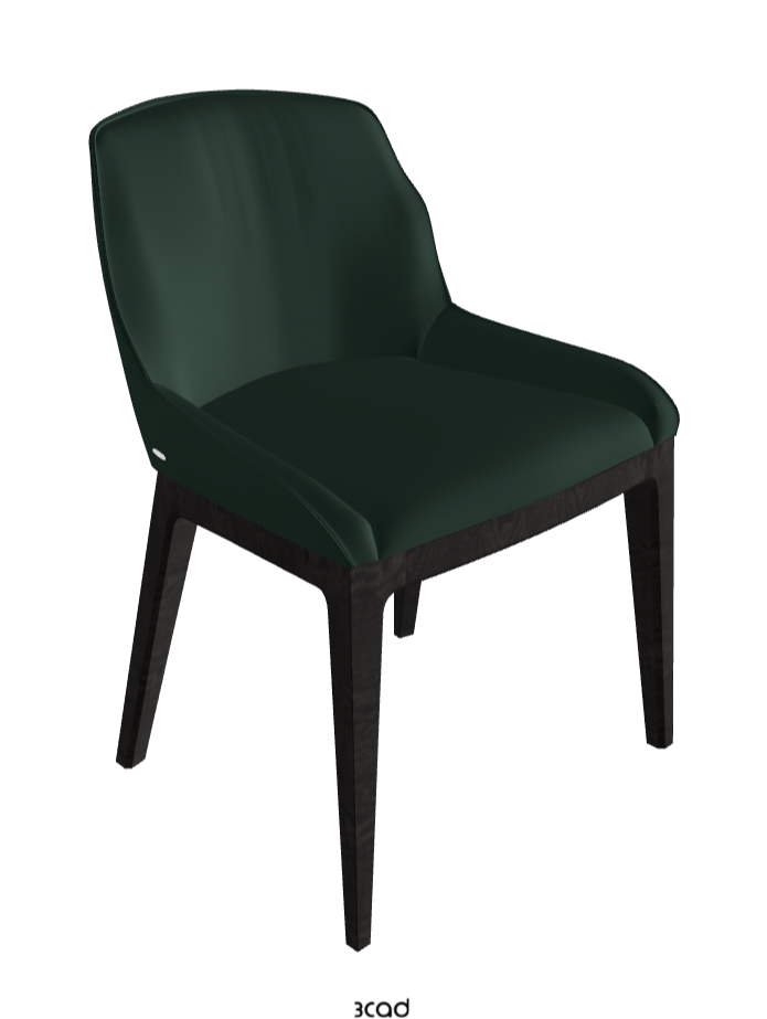 Musa Dining Chair_Open Pore Matt Black Ashwood_Soft Leather_Sherwood