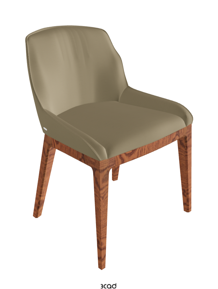 Musa Dining Chair_Canaletto Walnut Stained Ashwood_Synthetic Leather_Tortora