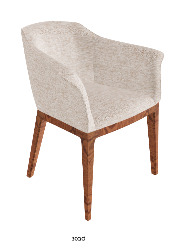 Musa Dining Armchair_Canaletto Walnut Stained Ashwood_Fabric_B732
