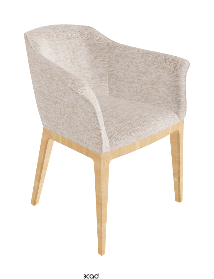Musa Dining Armchair_Natural Ashwood_Fabric_B732