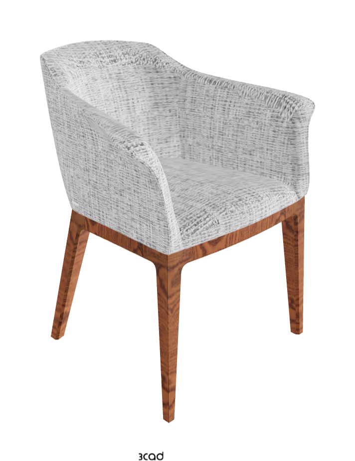 Musa Dining Armchair_Canaletto Walnut Stained Ashwood_Fabric_B811