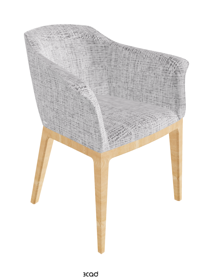 Musa Dining Armchair_Natural Ashwood_Fabric_B811