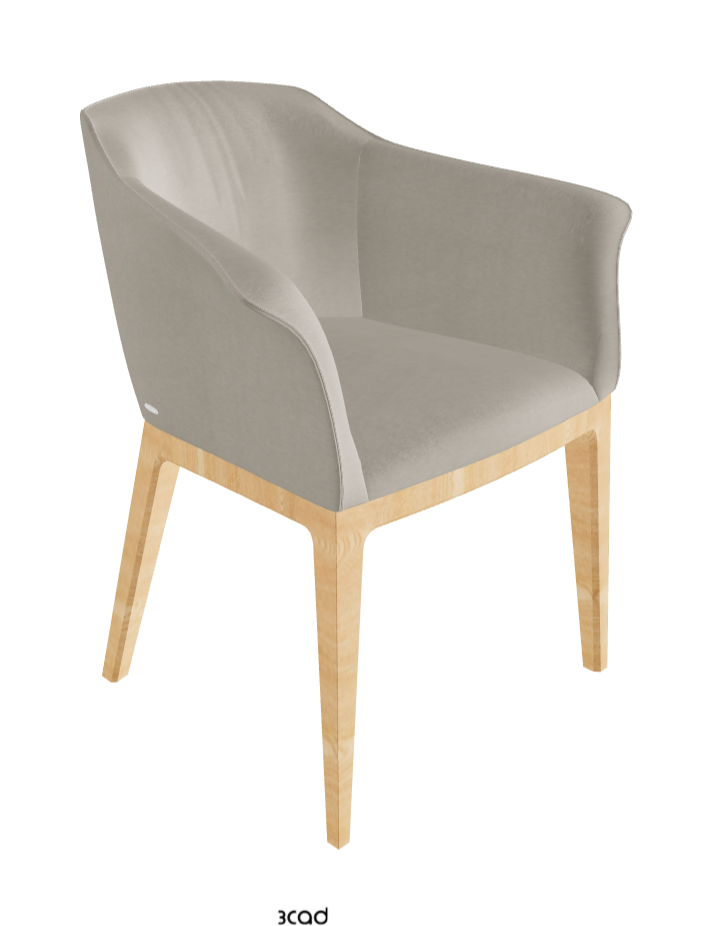 Musa Dining Armchair_Natural Ashwood_Fabric_B924