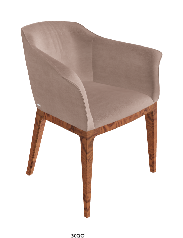 Musa Dining Armchair_Canaletto Walnut Stained Ashwood_Fabric_B925