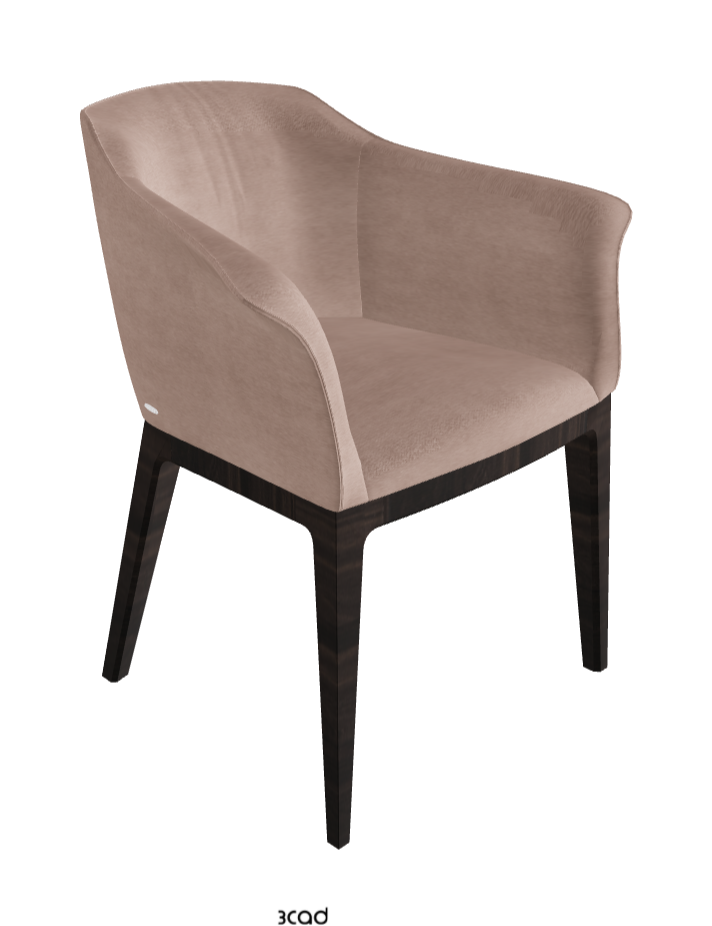 Musa Dining Armchair_Burned Oak Stained Ashwood_Fabric_B925