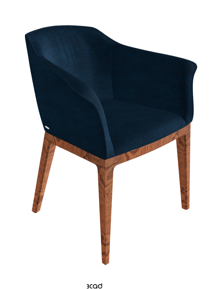 Musa Dining Armchair_Canaletto Walnut Stained Ashwood_Fabric_B929