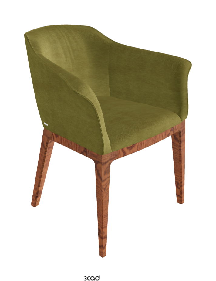 Musa Dining Armchair_Canaletto Walnut Stained Ashwood_Fabric_B931