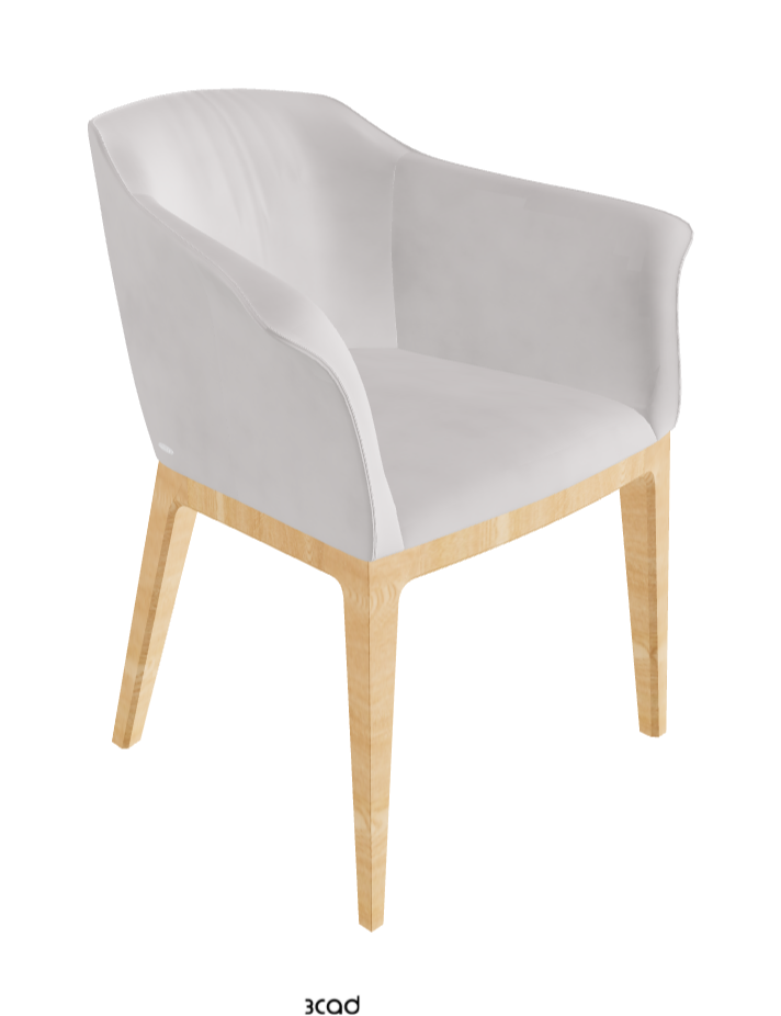 Musa Dining Armchair_Natural Ashwood_Micro Nubuk_White