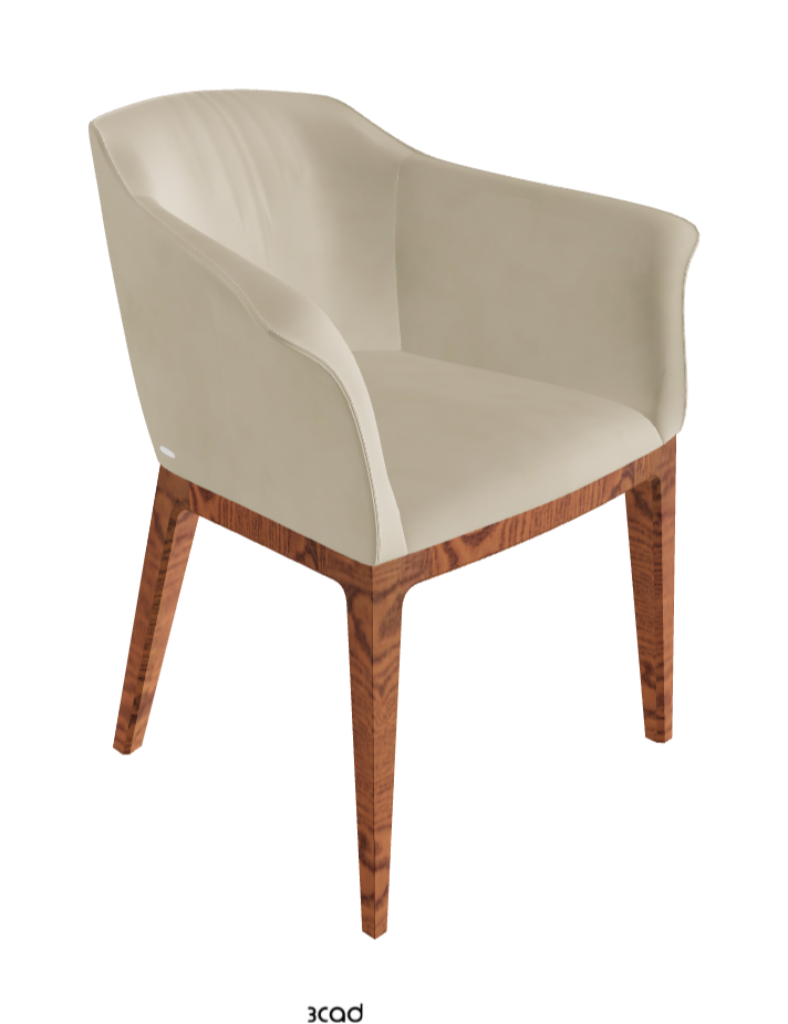 Musa Dining Armchair_Canaletto Walnut Stained Ashwood_Micro Nubuk_Sand