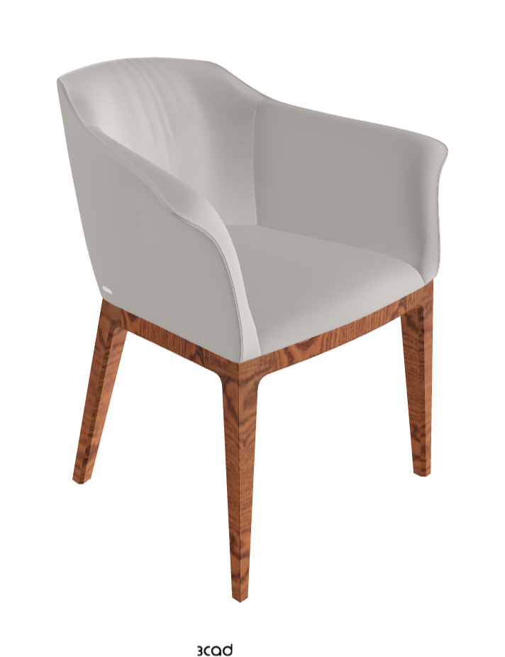 Musa Dining Armchair_Canaletto Walnut Stained Ashwood_Soft Leather_Dakota