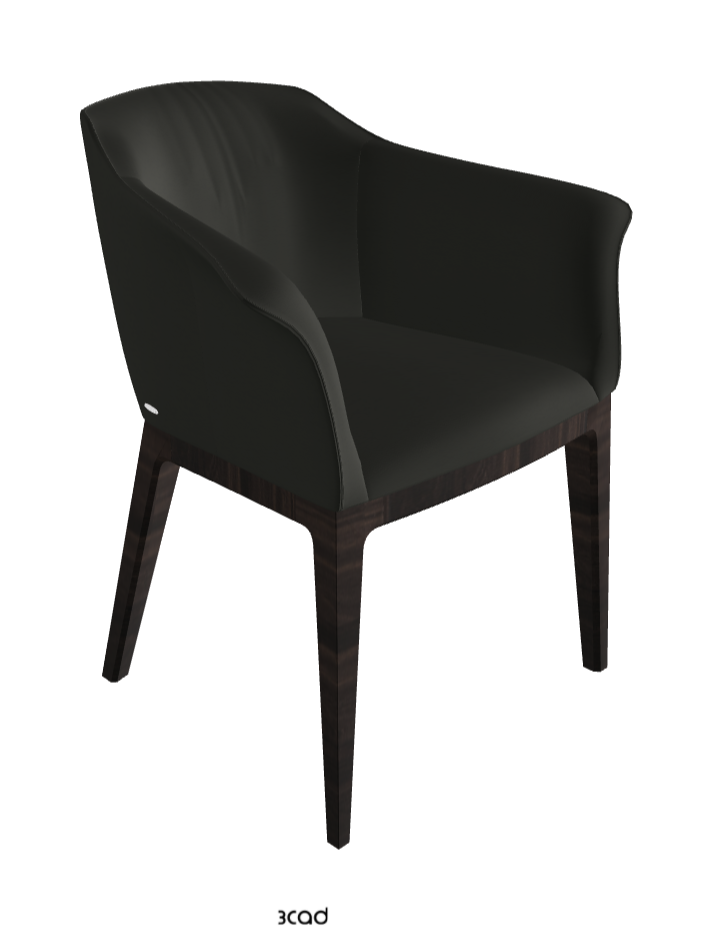 Musa Dining Armchair_Burned Oak Stained Ashwood_Soft Leather_Smoke
