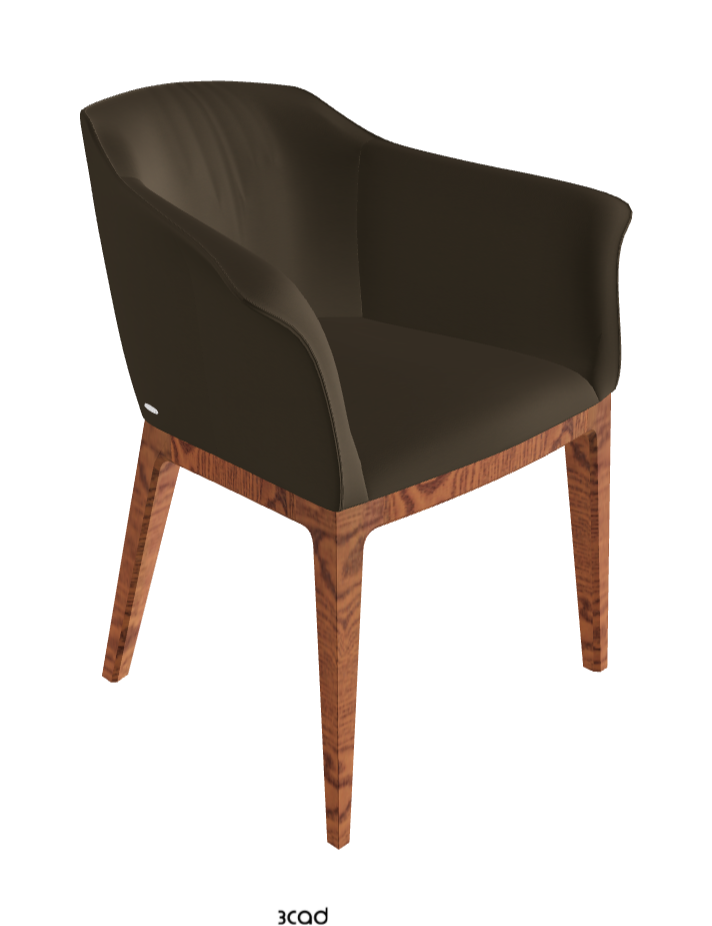 Musa Dining Armchair_Canaletto Walnut Stained Ashwood_Soft Leather_Bruno