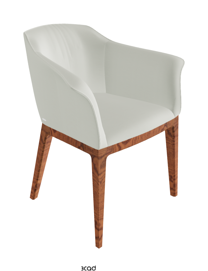 Musa Dining Armchair_Canaletto Walnut Stained Ashwood_Soft Leather_Artico