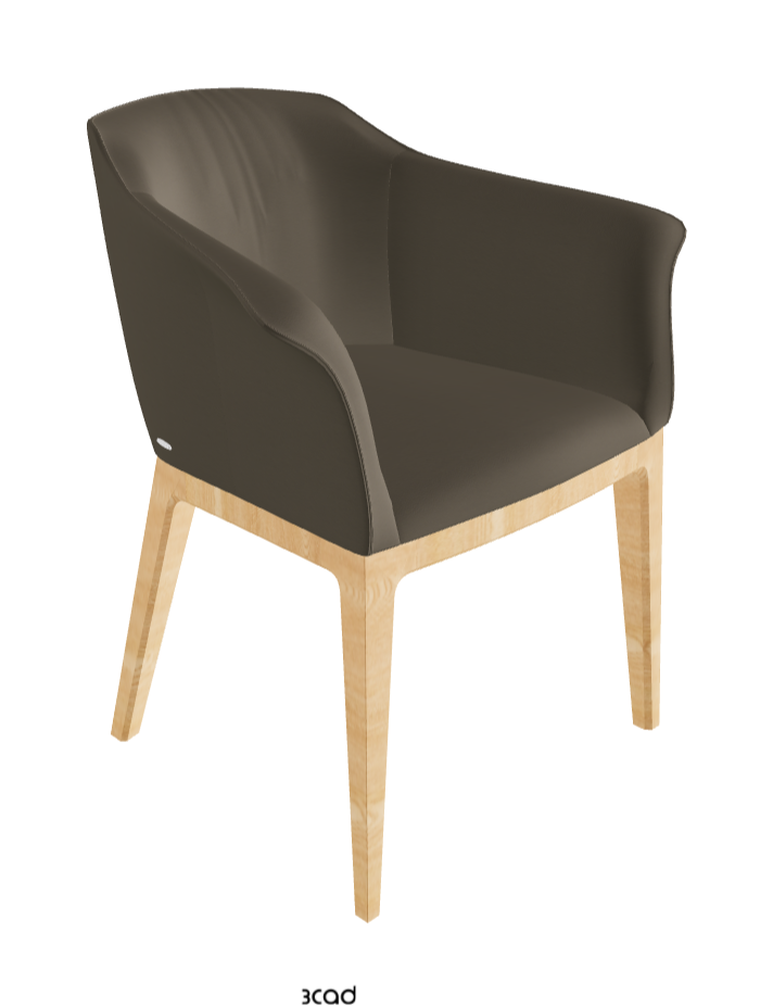 Musa Dining Armchair_Natural Ashwood_Synthetic Leather_Fango