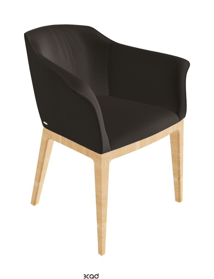 Musa Dining Armchair_Natural Ashwood_Synthetic Leather_Fossil