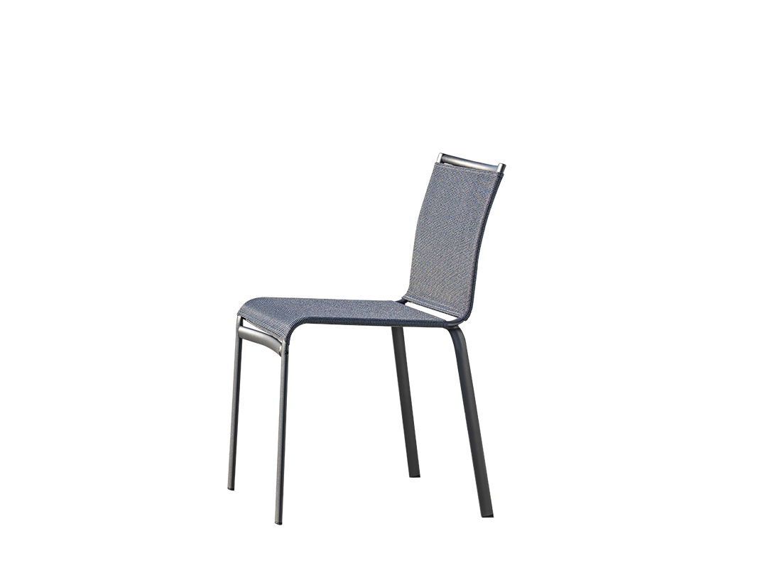 Net Outdoor Outdoor stackable chair with lacquered metal frame